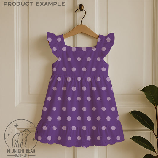 Inky Polka Dot Seamless Pattern, Hand Drawn Lilac Digital Paper, Modern Polka Dot Fabric, Imperfect Dot Scrapbook Background, PNG Download