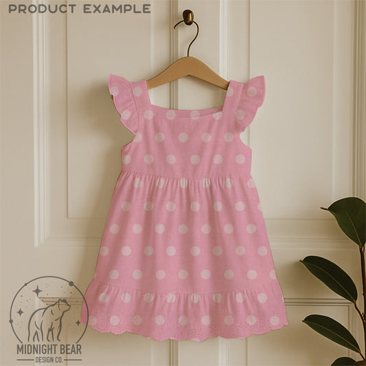 Classic Retro Pink Polka Dot Seamless Pattern Subtle Texture, Hand Drawn Coquette Digital Paper, Modern Polka Dot Fabric, Scrapbook, PNG