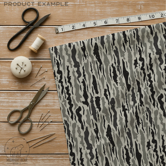 Bark Camo Seamless Pattern Gray & Black
