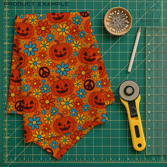 Groovy Pumpkins Seamless Pattern Instant Digital Download