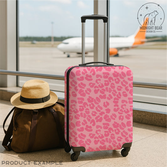 Pink Leopard Print Seamless Pattern | Hot Pink Animal Print Digital Paper, Coquette Fabric, Digital Scrapbook, Hand Drawn, PNG Download