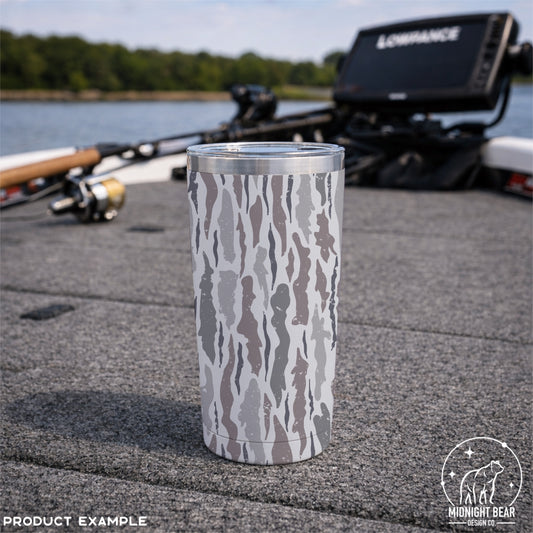 Bark Camo Seamless Pattern Winter Gray