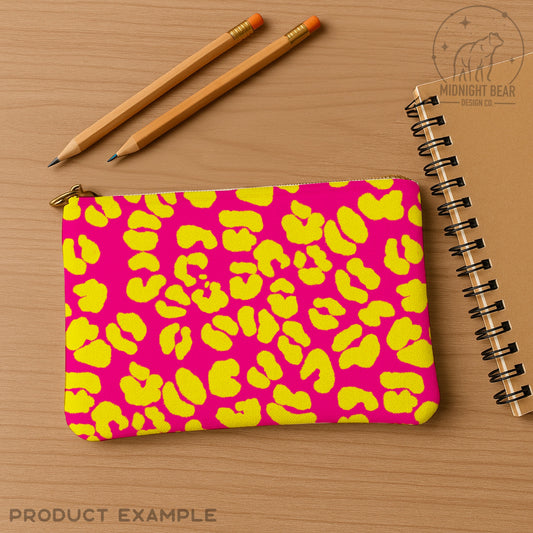 High Visibility Pink Leopard Print Seamless Pattern