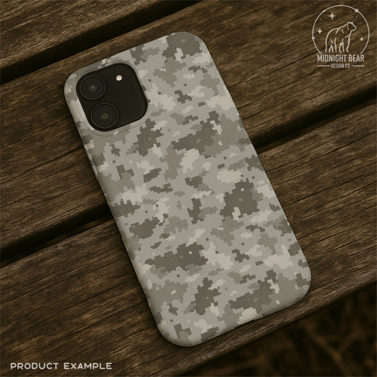 Urban Grey Digital Camo Seamless Pattern | Pixel Camouflage | Military Style Digital Camouflage for Fabric, Crafts, MARPAT, hunting