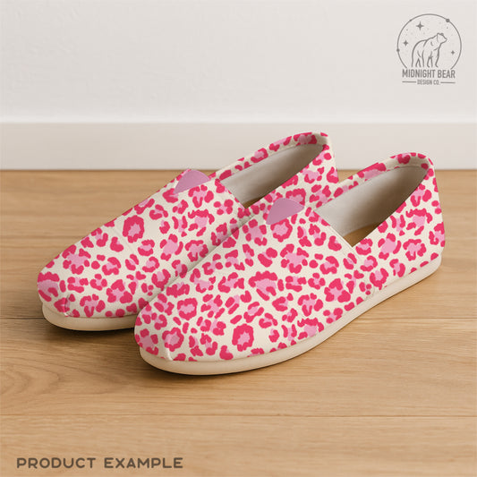 Pink Leopard Print Seamless Pattern | Hot Pink Animal Print Digital Paper, Bold Cheetah Fabric, Digital Scrapbook, Hand Drawn, PNG Download