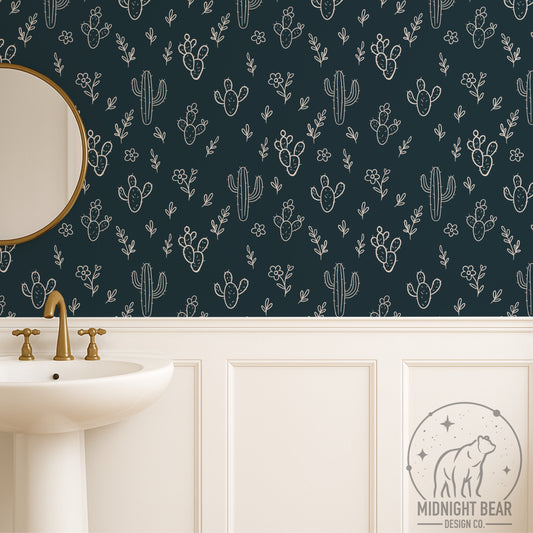 Boho Desert Floral Seamless Pattern Instant Digital Download