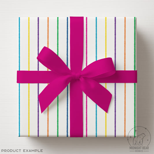 Neon Rainbow Stripe Seamless Pattern