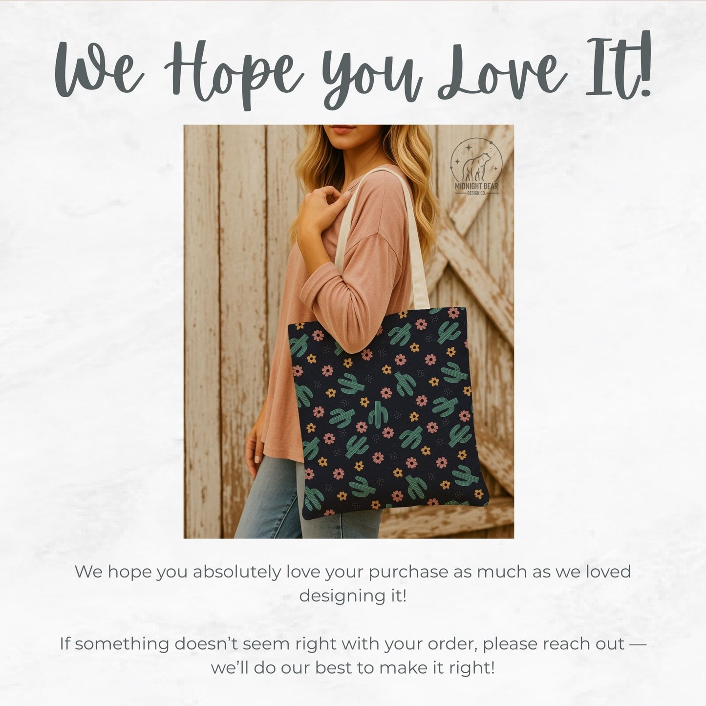 Black Cactus Tote Bag, Personalized Desert Flower Handbag, Western Style Shoulder Purse, Pink Teal, Customizable Canvas Carryall, Southwestern