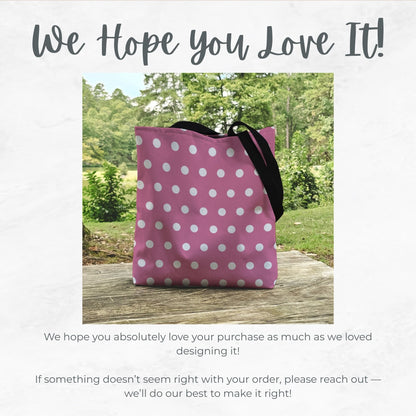 Pink Polka-dotted Trick or Treat Bag – 13" Halloween Tote for Kids