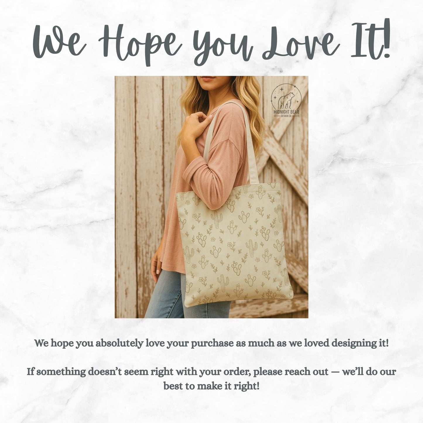 Taupe Cactus Tote Bag, Desert Flower Handbag, Western Style Shoulder Purse