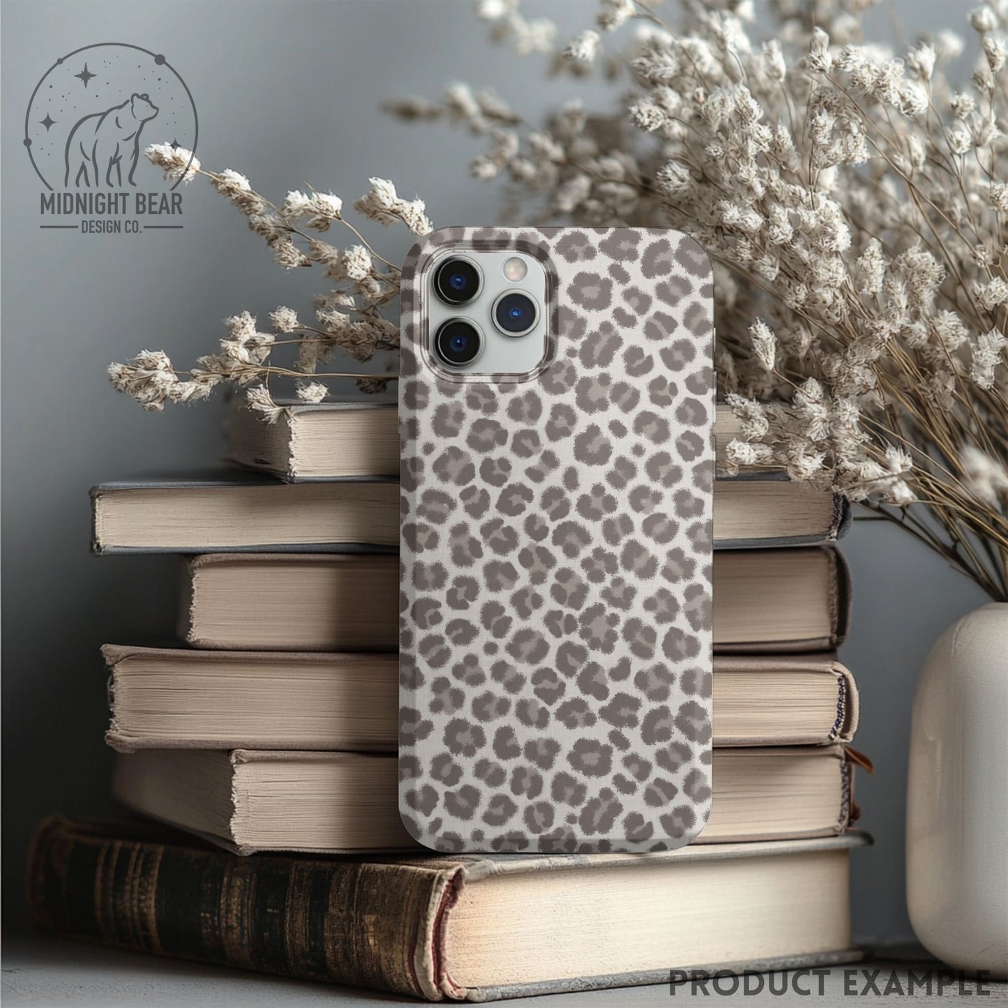 Grey Micro Leopard Print Seamless Pattern | Neutral Animal Print Design | Minimal Safari Fabric, Wallpaper, Digital Paper, vinyl wrap