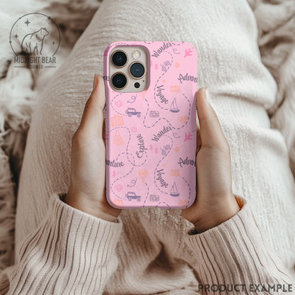 Adventure Doodle Seamless Pattern | Travel Digital Paper, Wanderlust Fabric Design, Explore & Voyage Scrapbook Background, Hand drawn