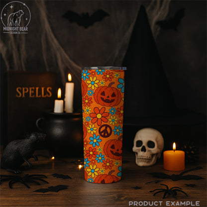 Groovy Pumpkins Seamless Pattern Instant Digital Download