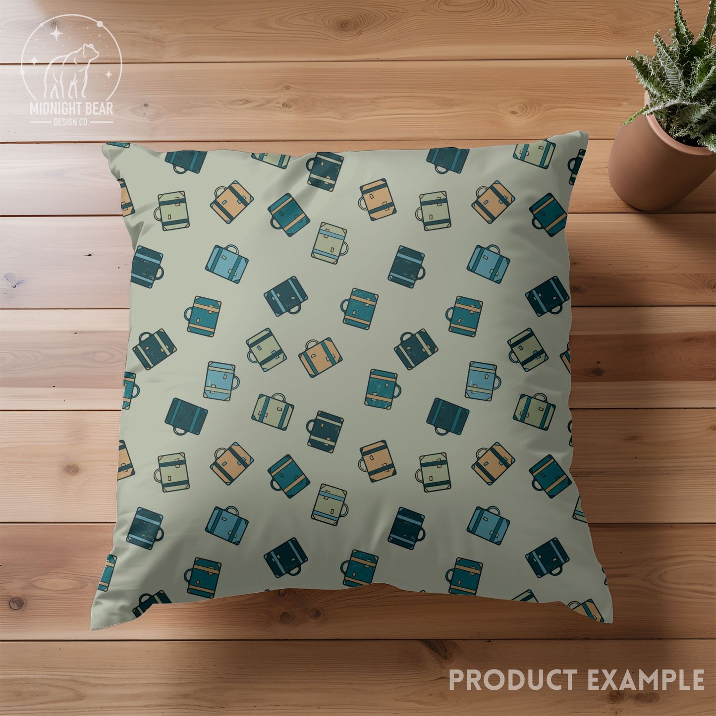 Vintage Suitcase Seamless Pattern, Retro Travel Bag Design, Adventure Fabric, Wallpaper, Digital Paper, Scrapbook, Luggage pattern