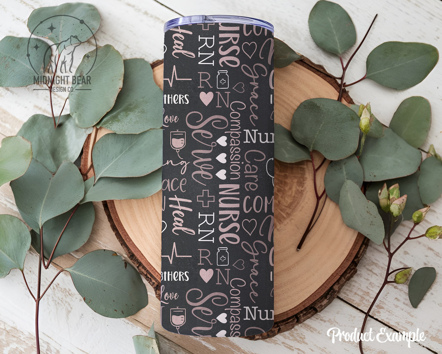 Nurse Word Grid Seamless Pattern | RN Compassion Care Healing Words, Grey Mauve Nursing Typography Design, nurse appreciation, nurse gift