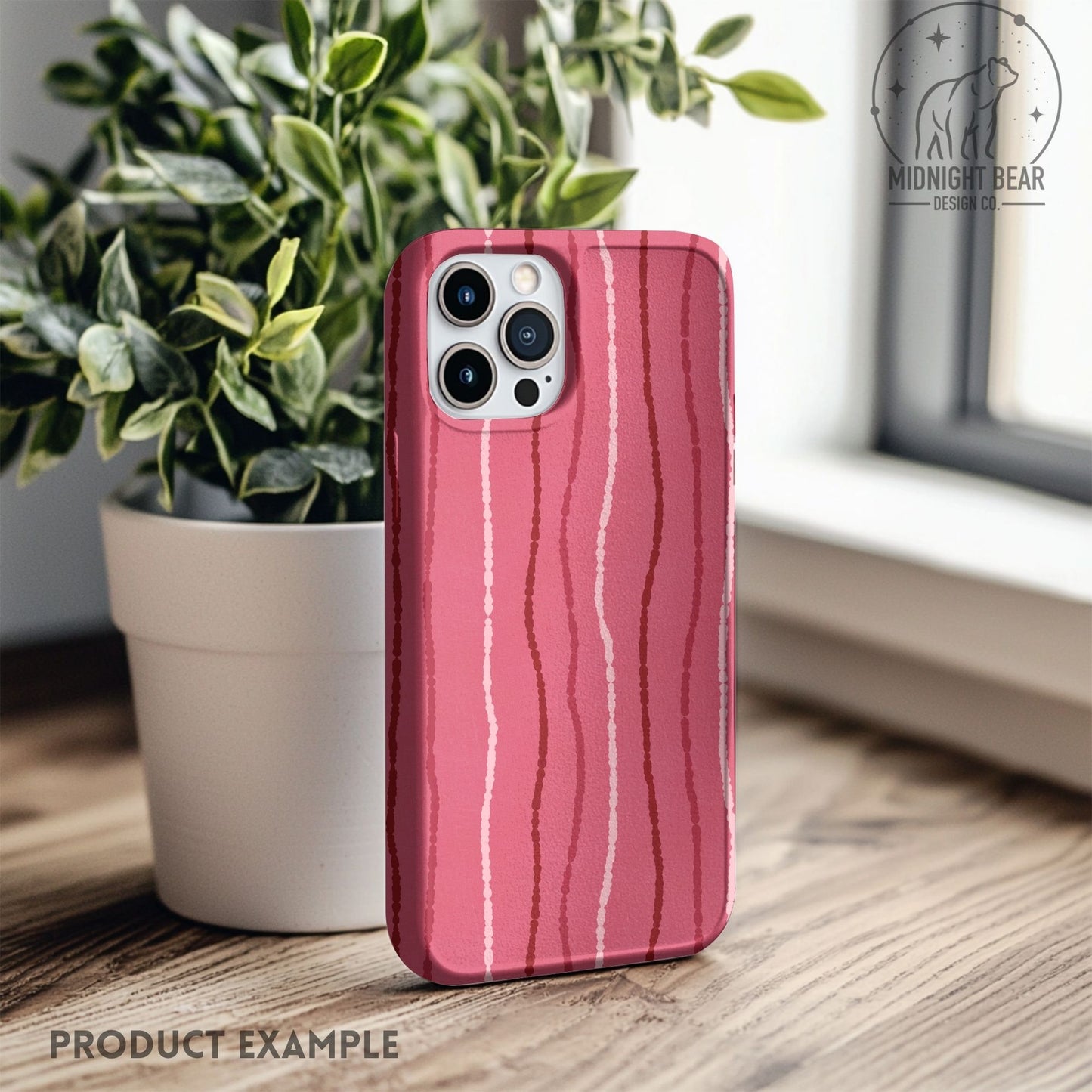 Dark Pink Blotted Stripe Seamless Pattern, Hand Drawn Wavy Line Design, Coquette Fabric, Wallpaper, Digital Paper, Scrapbook, boho abstract