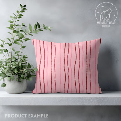 Light Pink Blotted Stripe Seamless Pattern, Hand Drawn Wavy Line Design, Coquette Fabric, Wallpaper, Digital Paper, Scrapbook, boho abstract