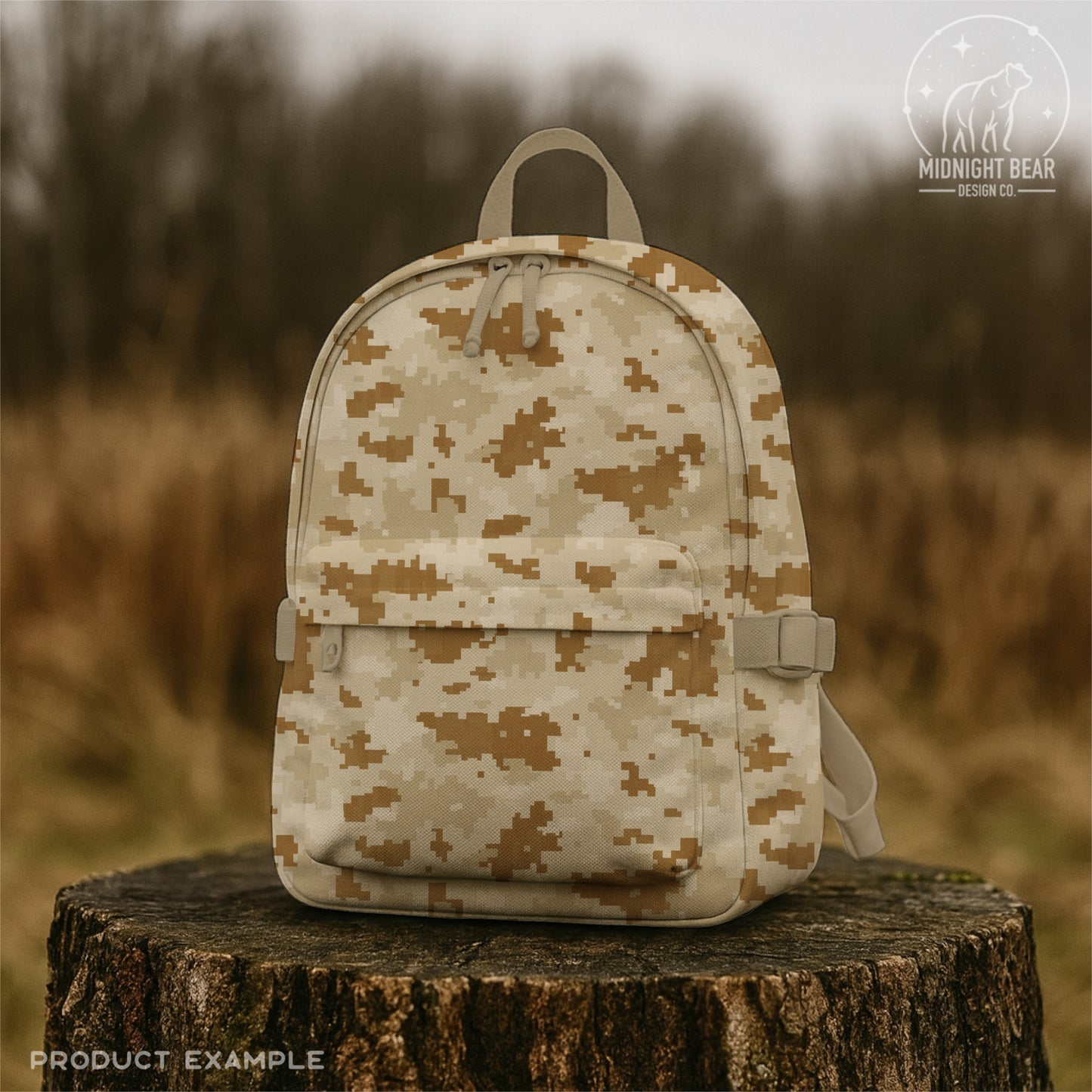 Desert Digital Camo Seamless Pattern | Tan Brown Pixel Camouflage | Military Style Digital Camouflage for Fabric, Crafts, MARPAT, hunting