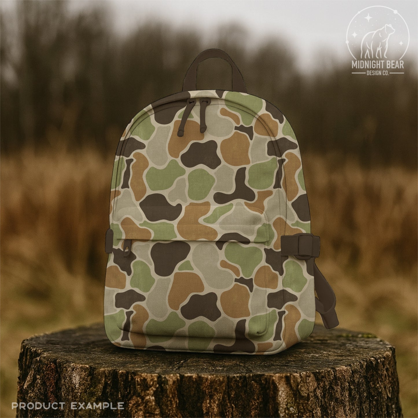 Woodland Duck Camo Seamless Pattern, Vintage Hunting Camouflage Design, Fabric, Wallpaper, Digital Paper, Sublimation, Old School Camo