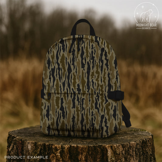 Bark Camo Seamless Pattern Olive Green/ Everglade
