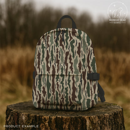 Green and Brown Bark Camo Seamless Pattern, Timber Woodland Camouflage
