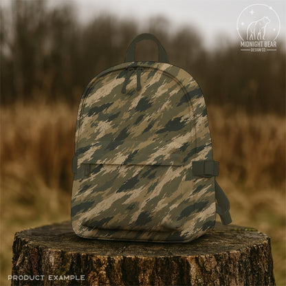 Wind Blown Marsh Camo Seamless Pattern Olive Green