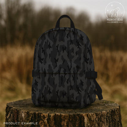 Bottomland Camo Seamless Pattern Midnight Black and Charcoal