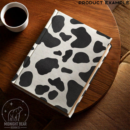 Cow Print Seamless Pattern | Black and White Animal Print Farmhouse