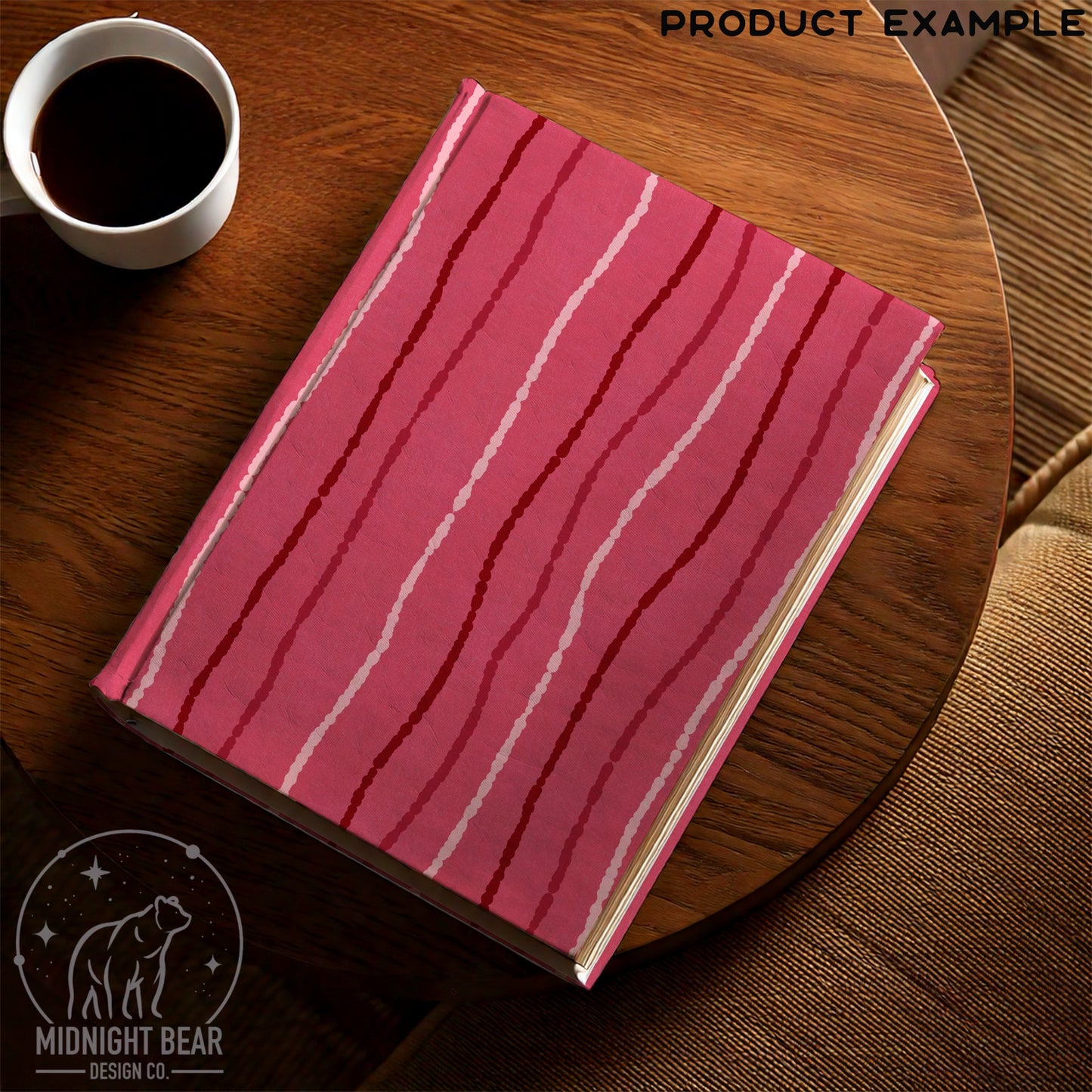 Dark Pink Blotted Stripe Seamless Pattern, Hand Drawn Wavy Line Design, Coquette Fabric, Wallpaper, Digital Paper, Scrapbook, boho abstract