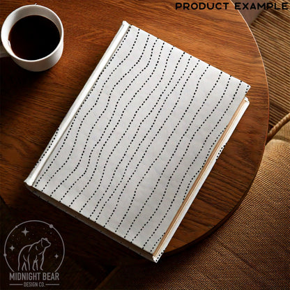 Black Dashed Stripe Seamless Pattern | Hand Drawn Wavy Dash Lines | Minimal Modern Stripe Pattern Fabric, Wrapping Paper, PNG, Background