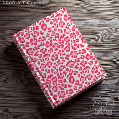 Pink Leopard Print Seamless Pattern | Hot Pink Animal Print Digital Paper, Bold Cheetah Fabric, Digital Scrapbook, Hand Drawn, PNG Download