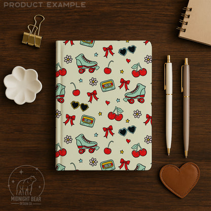 Cherry Bomb Summer Cream Seamless Pattern Instant Digital Download