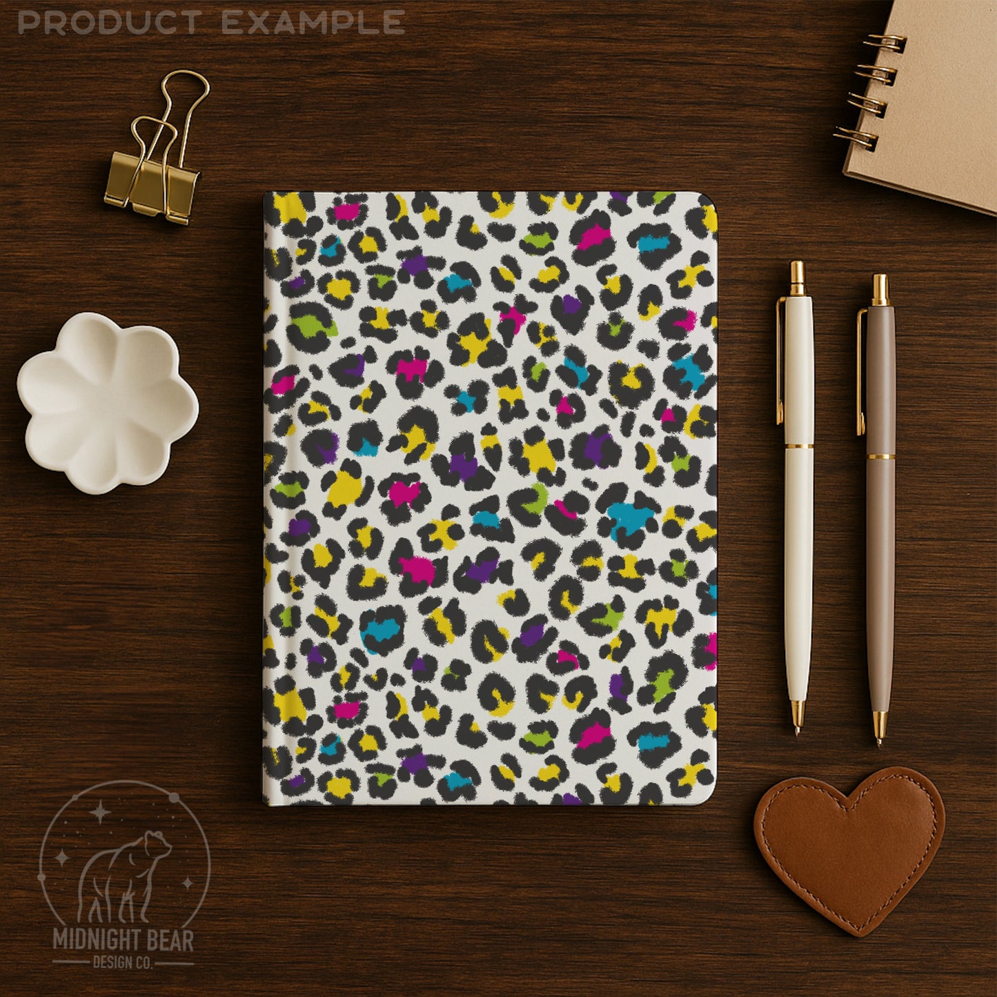 Neon Rainbow Leopard Seamless Pattern