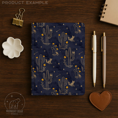 Hand Drawn Desert Sky Cactus Seamless Pattern – Boho Desert Floral PNG for Fabric, Scrapbooking, Sublimation, Instant Download Digital Paper