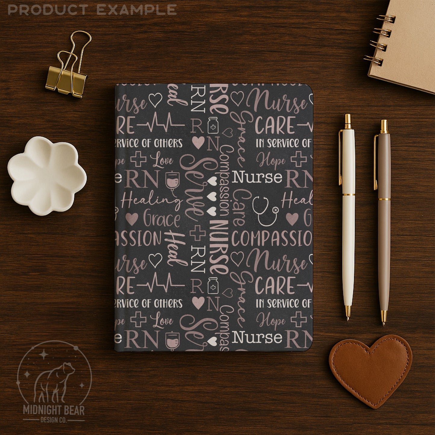 Nurse Word Grid Seamless Pattern | RN Compassion Care Healing Words, Grey Mauve Nursing Typography Design, nurse appreciation, nurse gift