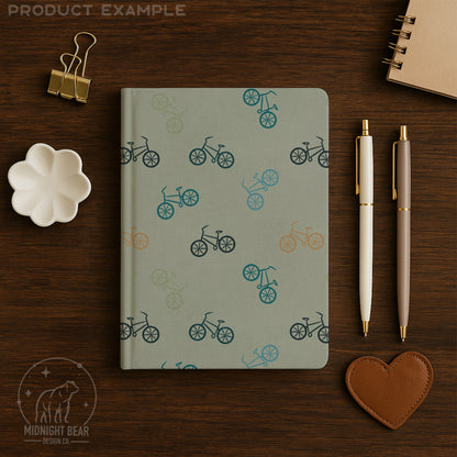 Bicycle Doodle Seamless Pattern, Retro Bike Line Art Design, Adventure Fabric, Wallpaper, Digital Paper, Scrapbook, minimal line art pattern