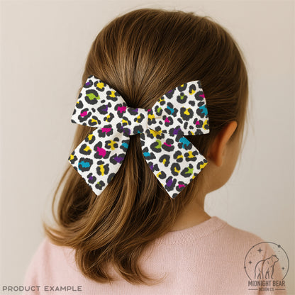 Neon Rainbow Leopard Seamless Pattern