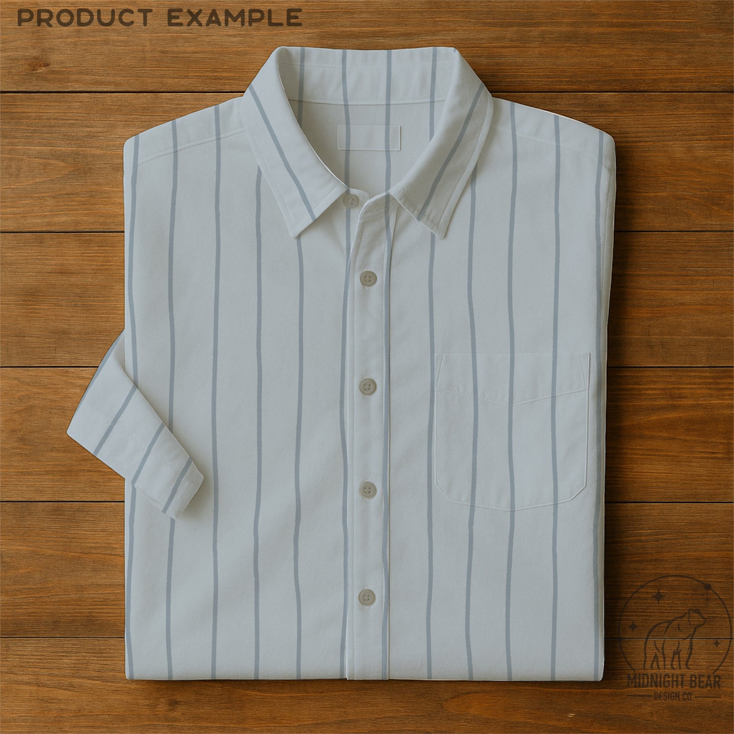 Dusty Blue Wavy Stripe Seamless Pattern