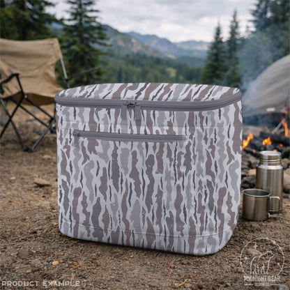 Bark Camo Seamless Pattern Winter Gray