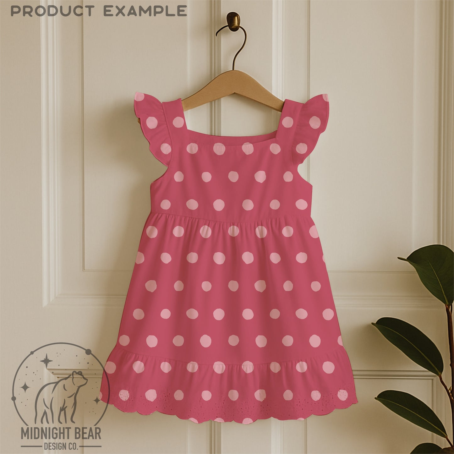 Pink Inky Polka Dot Seamless Pattern