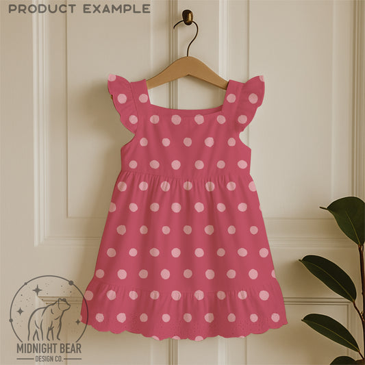 Pink Inky Polka Dot Seamless Pattern