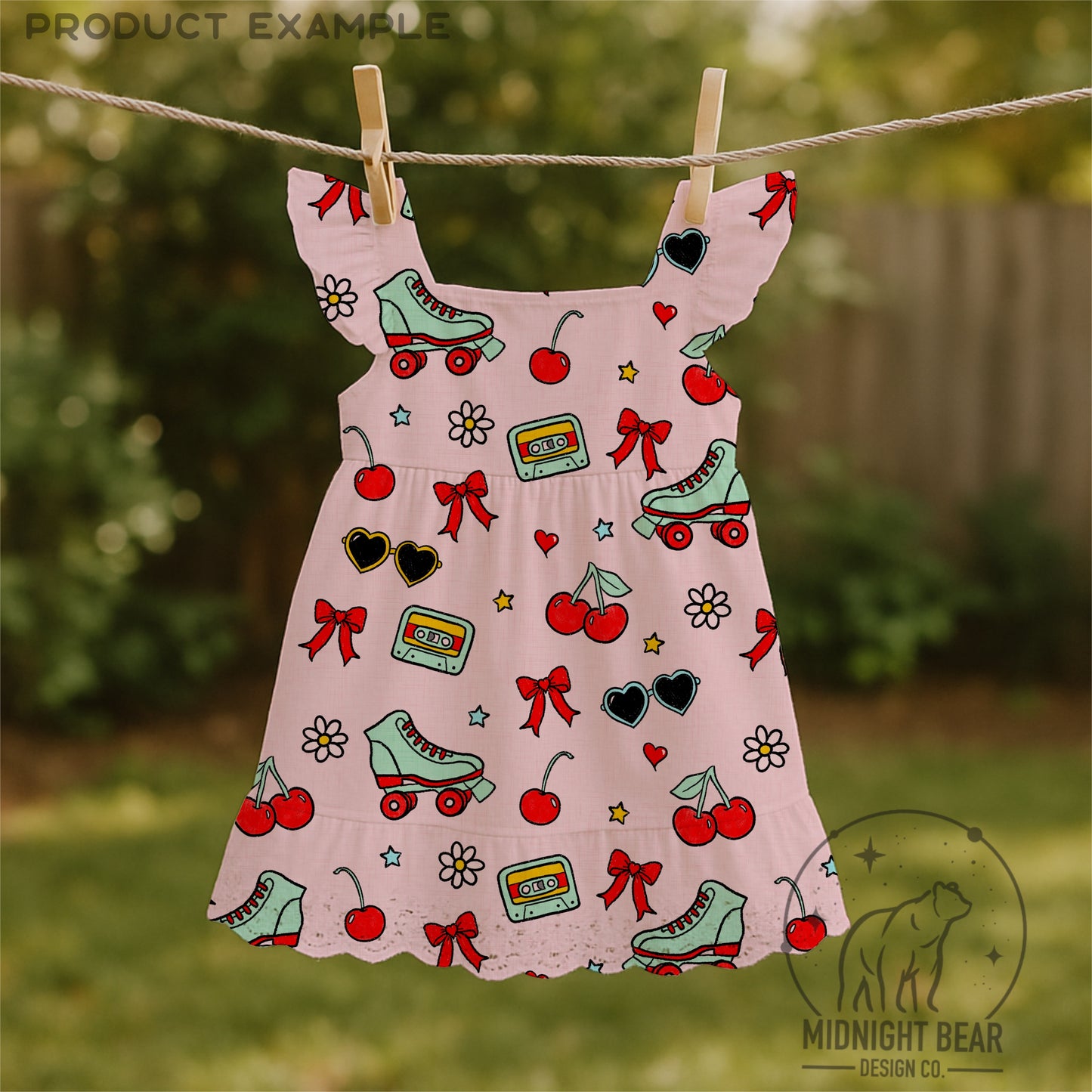 Cherry Bomb Summer Pink Seamless Pattern Instant Digital Download