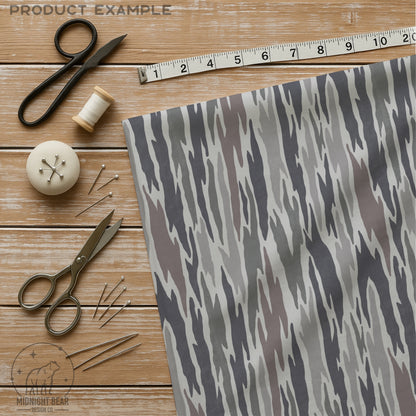 Bark Camo Seamless Pattern Blue Gray Woodland