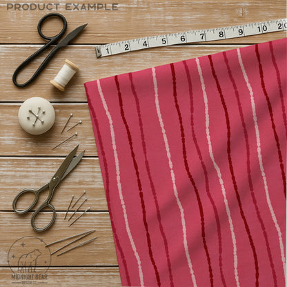 Dark Pink Blotted Stripe Seamless Pattern, Hand Drawn Wavy Line Design, Coquette Fabric, Wallpaper, Digital Paper, Scrapbook, boho abstract