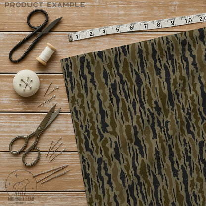 Bark Camo Seamless Pattern Olive Green/ Everglade