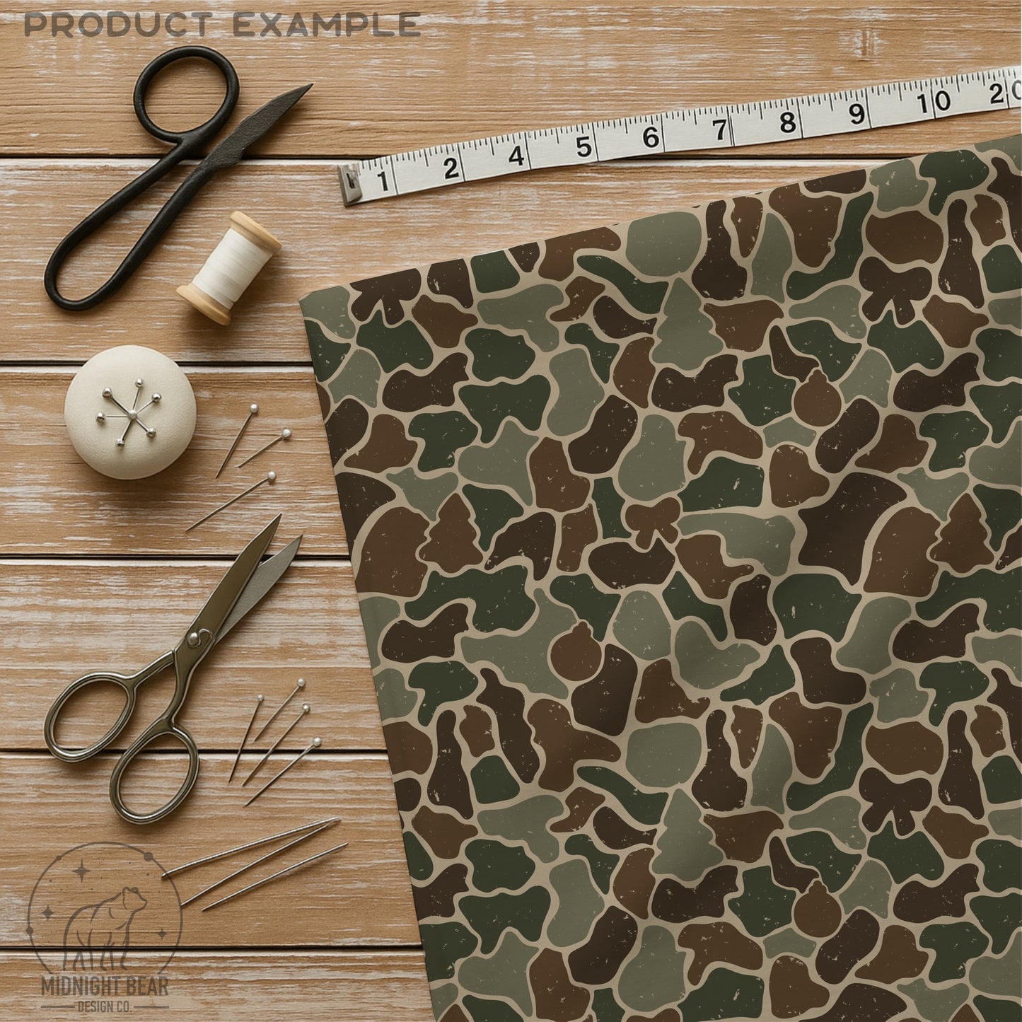 Christmas Camo Seamless Pattern Forest Green