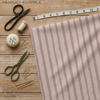 Soft Watercolor Stripe Seamless Pattern | Mauve Vertical Stripe | Minimal Hand-Painted Background, Blush Pink Background, Fabric, Scrapbook