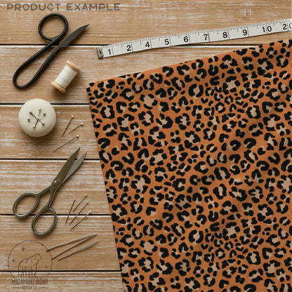 Orange Leopard Print Seamless Pattern | Bold Leopard Fabric Animal Print Design | Minimal Safari Fabric, Wallpaper, Digital Paper