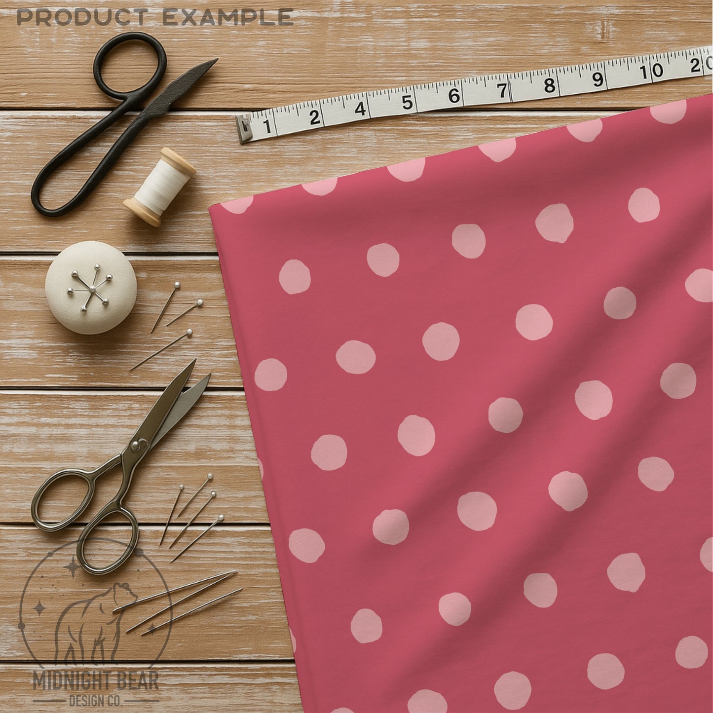Pink Inky Polka Dot Seamless Pattern