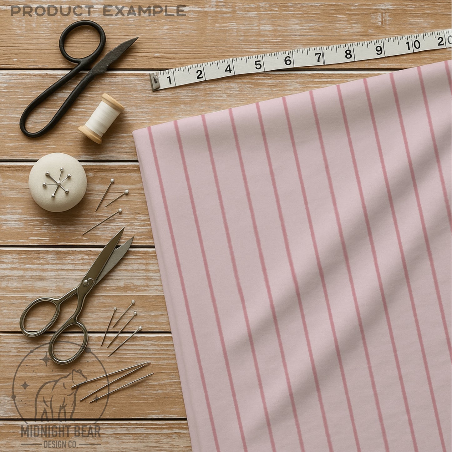 Pink Watercolor Stripe Seamless Pattern | Hand Painted Digital Paper, Minimal Vertical Line Fabric, Modern Scrapbook Background, Nursery